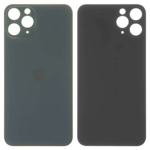 Задня панель корпуса для iPhone 11 Pro, зелена, потрібно зняти скло камери, small hole, matte midnight green