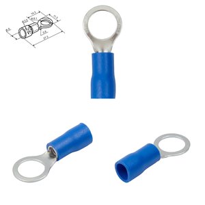 Наконечник RV 3,5 8, 8 мм, кільцевий, ізольований, синій, 10 шт., 2,5 4,0 мм²