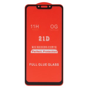 Защитное стекло для Huawei Nova 3, P Smart Plus, совместимо с чехлом, Full Glue, без упаковки , черный, cлой клея нанесен по всей поверхности
