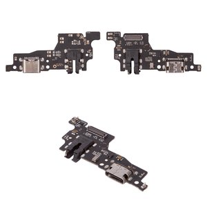 Шлейф для ZTE Blade V40, конектора навушників, конектора зарядки, з мікрофоном, з компонентами, High Copy, плата зарядки