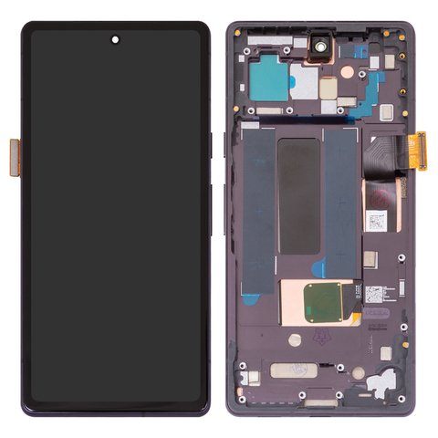 Дисплей для Google Pixel 7a, чорний, з рамкою, Оригінал переклеєне скло 