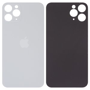 Задняя панель корпуса для iPhone 11 Pro, серебристая, белая, не нужно снимать стекло камеры, Original PRC , big hole, matte silver