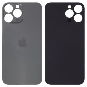 Задняя панель корпуса для iPhone 13 Pro Max, серая, не нужно снимать стекло камеры, Original PRC , Graphite, big hole
