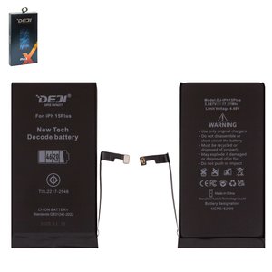 Акумулятор Deji для Apple iPhone 15 Plus, Li ion, 3,867 B, 4620 мАг, збільшена ємність, без помилки, decode battery