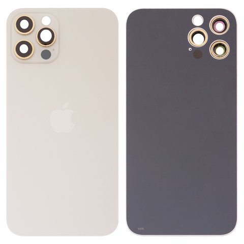 Задняя панель корпуса для iPhone 12 Pro, золотистая, со стеклом камеры, small hole