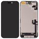Дисплей для iPhone 16, черный, с рамкой, High Copy, без ошибки, (OLED) soft diagnosable, DD-OLED