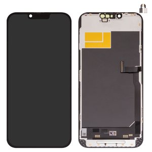 Дисплей для iPhone 13 Pro Max, чорний, з рамкою, без помилки, Box , OLED , GXQC soft, 120Hz
