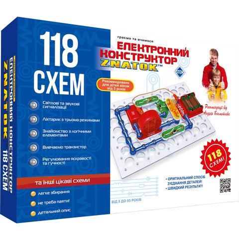 Электронный конструктор ЗНАТОК 118 схем 70820 