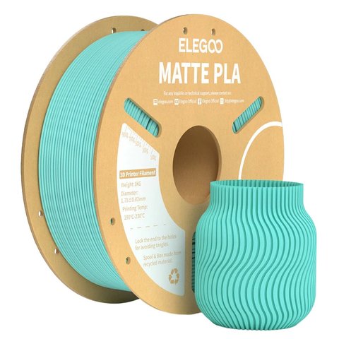 Филамент ELEGOO PLA MATTE, сине зеленый teal green , 1 кг