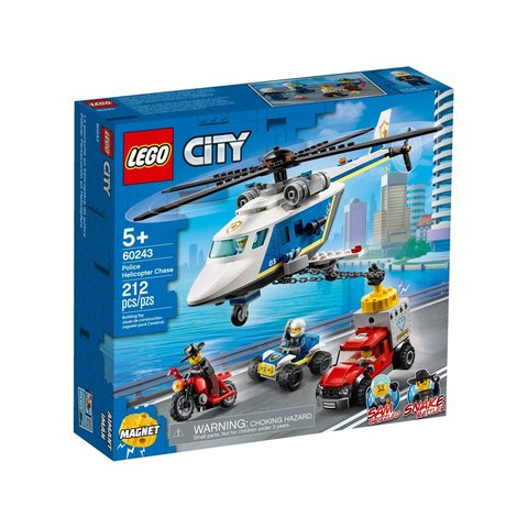 Конструктор LEGO City Погоня на поліцейському гелікоптері 60243 